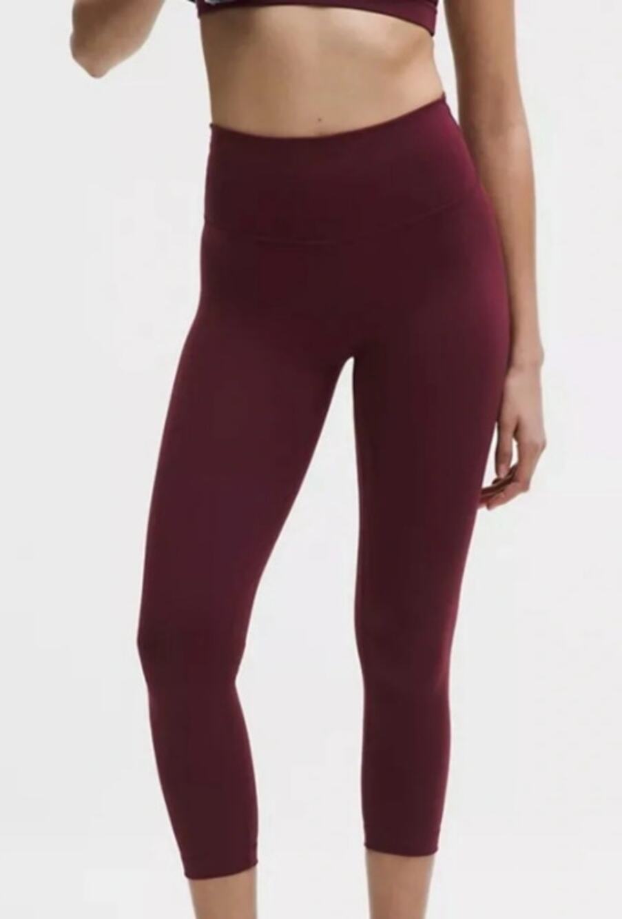 Lululemon Swift Speed High-Rise Crop Leggings Burgundy Size 6